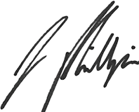 john_signature Black handwritten signature on a dark background.